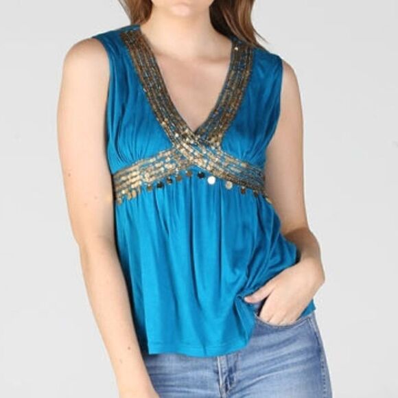 🔥PRICE IS FIRM!🔥 NEW ANGIE Sleevless V-Neck - Picture 7 of 8